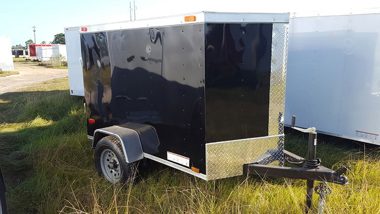 4x6 V Nose Single Axle Diamond Cargo Trailer