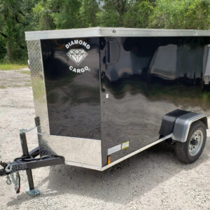 4x8 V Nose Single Axle Diamond Cargo Trailer